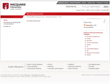 Tablet Screenshot of announcements.mq.edu.au