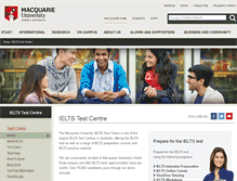 Tablet Screenshot of ielts.mq.edu.au