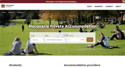 Desktop Screenshot of find.accommodation.mq.edu.au