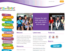Tablet Screenshot of kidsandtraffic.mq.edu.au